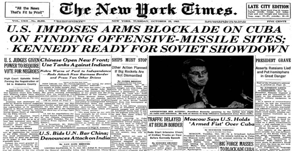 The Cuban Missile Crisis and Its Relevance Today - The New York Times