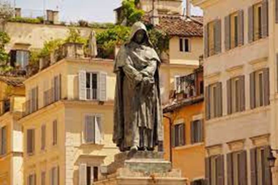 Statue of Giordano Bruno by Ettore Ferrari, Campo de' Fiori, Rome - Walks  in Rome (Est. 2001)