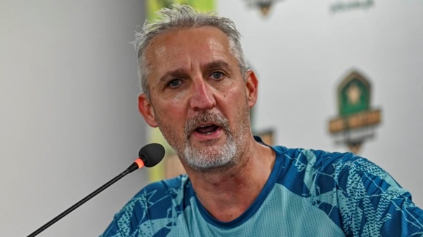 Pakistan's Test coach Jason Gillespie speaks to the media, Karachi, July 7, 2024