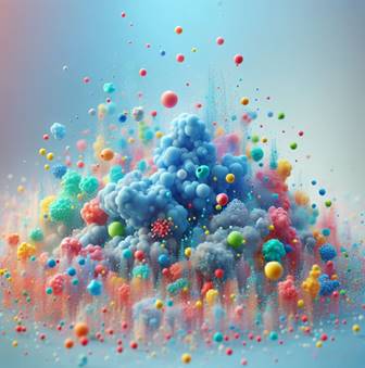 A colorful explosion of smoke  Description automatically generated with medium confidence