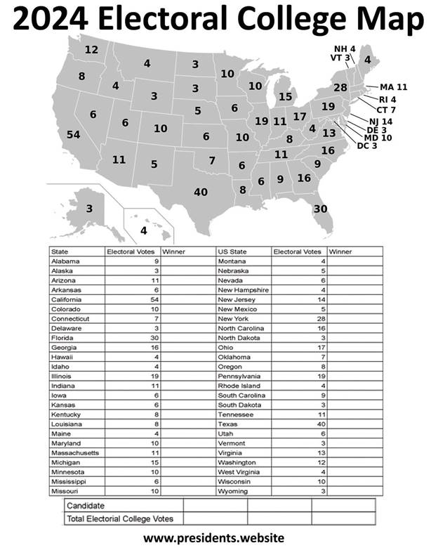 A map of the united states  Description automatically generated