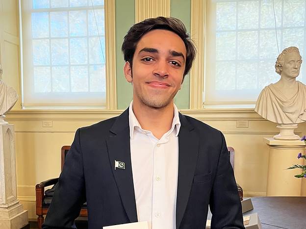 Shahmir Aziz '25 was named a Rhodes Scholar by the Pakistani Rhodes Trust this weekend.