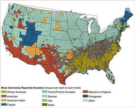 A map of the united states  Description automatically generated