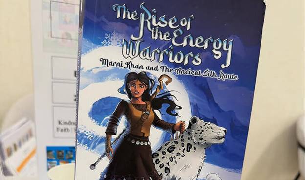 The picture uploaded Pakistani author Saniya Chughtai shows her pre-teen fantasy novel, &lsquo;Marni Khan and the Ancient Silk Route.&rsquo; (Saniya Chughtai)