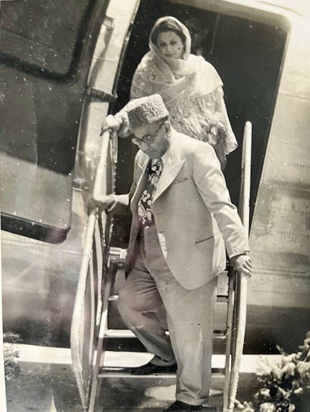  Begum Ra’ana Liaquat Ali Khan with her husband, former prime minister Liaquat Ali Khan — Photo provided by the author 