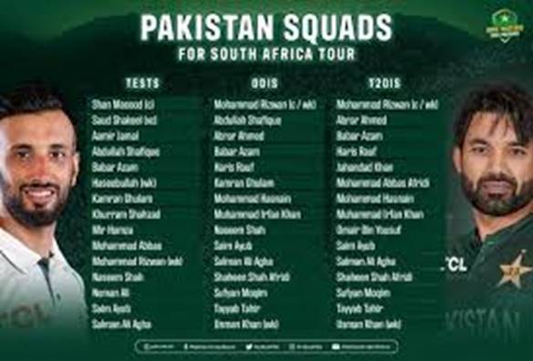 Pakistan Squads announced for the South ...